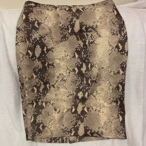 The Limited Snakeskin Skirt